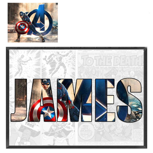 Captain America Custom Name Art