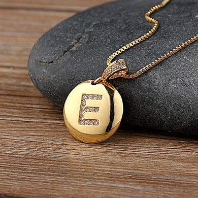 SEMIMAY Initial Rhinestone Necklace Gold Plated Initial Necklace A Z 26 Alphabet  Letter Necklace For Women - Walmart.com